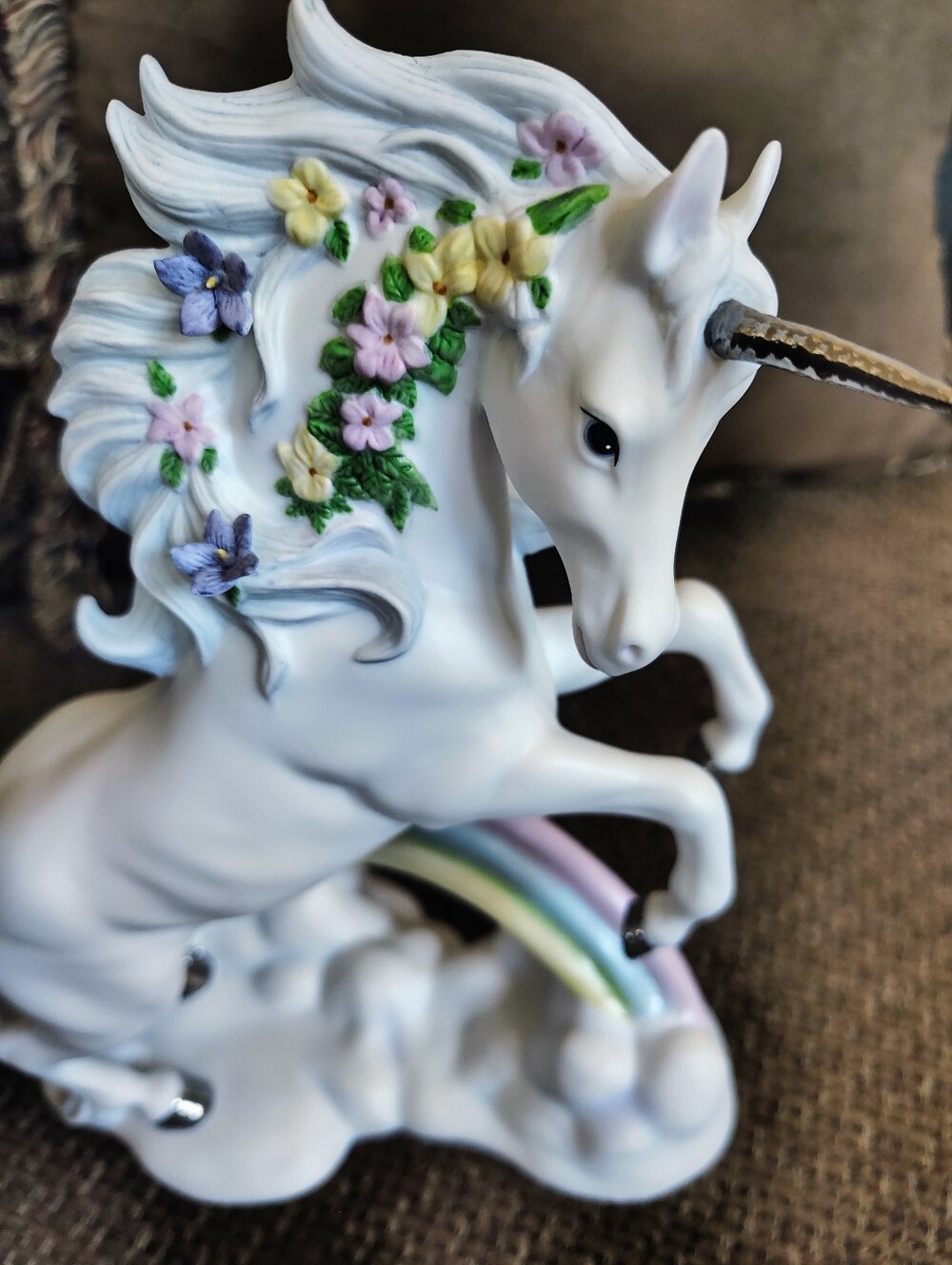 VTG Princeton Gallery “Love’s Rainbow” Fine Porcelain Unicorn Figurine 1996